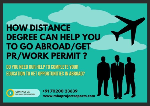 How Distance degree can help you to go abroad/get PR/work permit in countries like UAE/Canada/UK/Singapore/ Australia/Malaysia ?