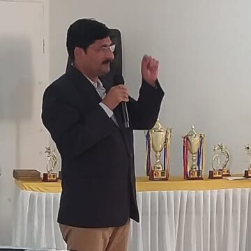 Dr. Bhosale during the speech