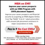 Online MBA program, with a No-Cost EMI Facility