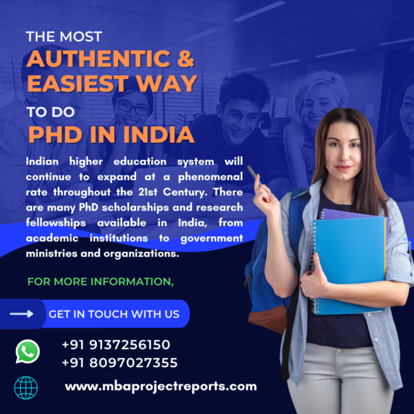 what to do for phd in india