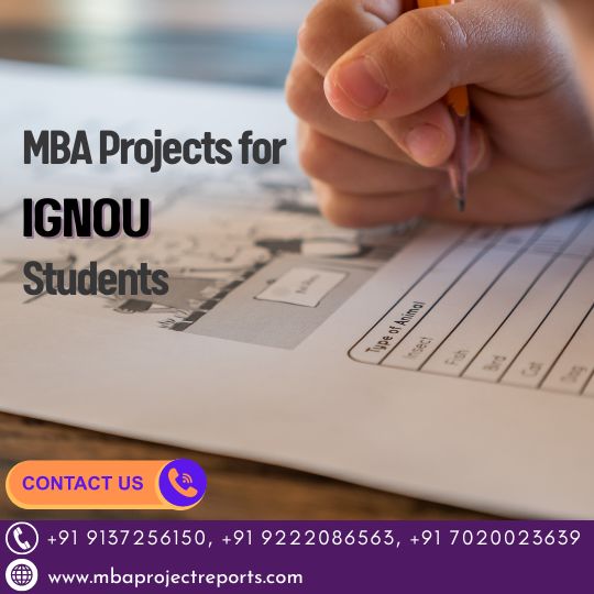 MBA Projects For IGNOU Students