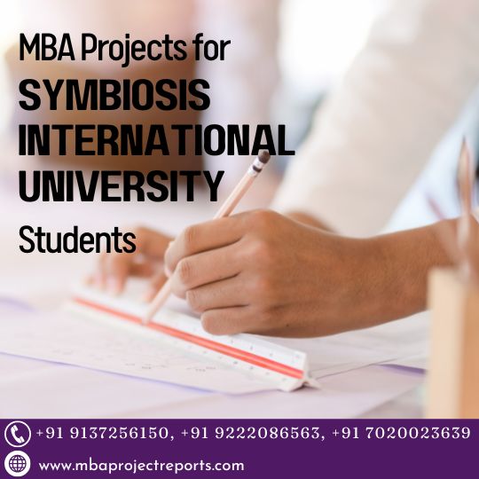 MBA project for Symbiosis International University students