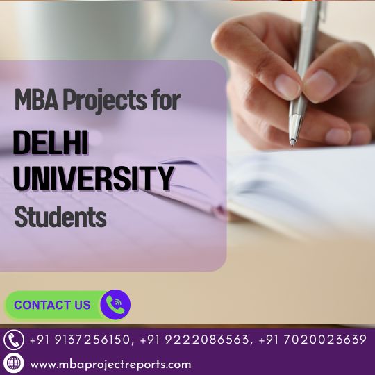 MBA Projects for Delhi University Students