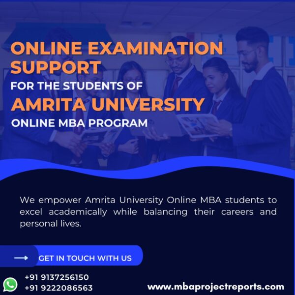 Online Examination Support for the Students of Amrita University Online MBA Program